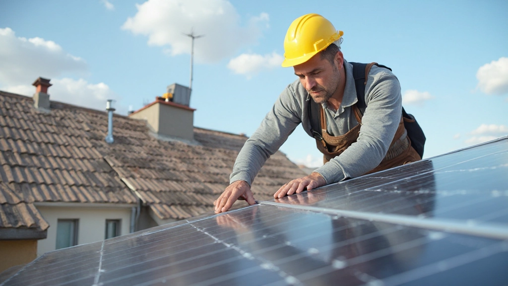 Солнечные батареи на крыше жилого дома в Казахстане